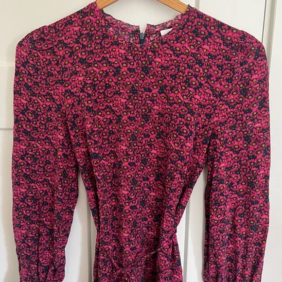 REBECCA VALLANCE Rosette Belted Floral-Print Silk Crepe De Chine Mini Dress - Picture 9 of 16